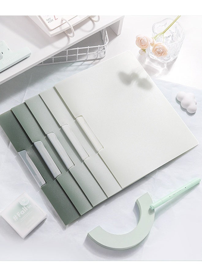 مجلدات ملونة متدرجة، 3 مجموعات من 15 مجلدًا بلاستيكيًا، تخزين تصنيف البيانات المكتبية A4، جيوب تخزين معلومات البيانات التعليمية والتجارية (3 أنظمة ألوان) - Image 4